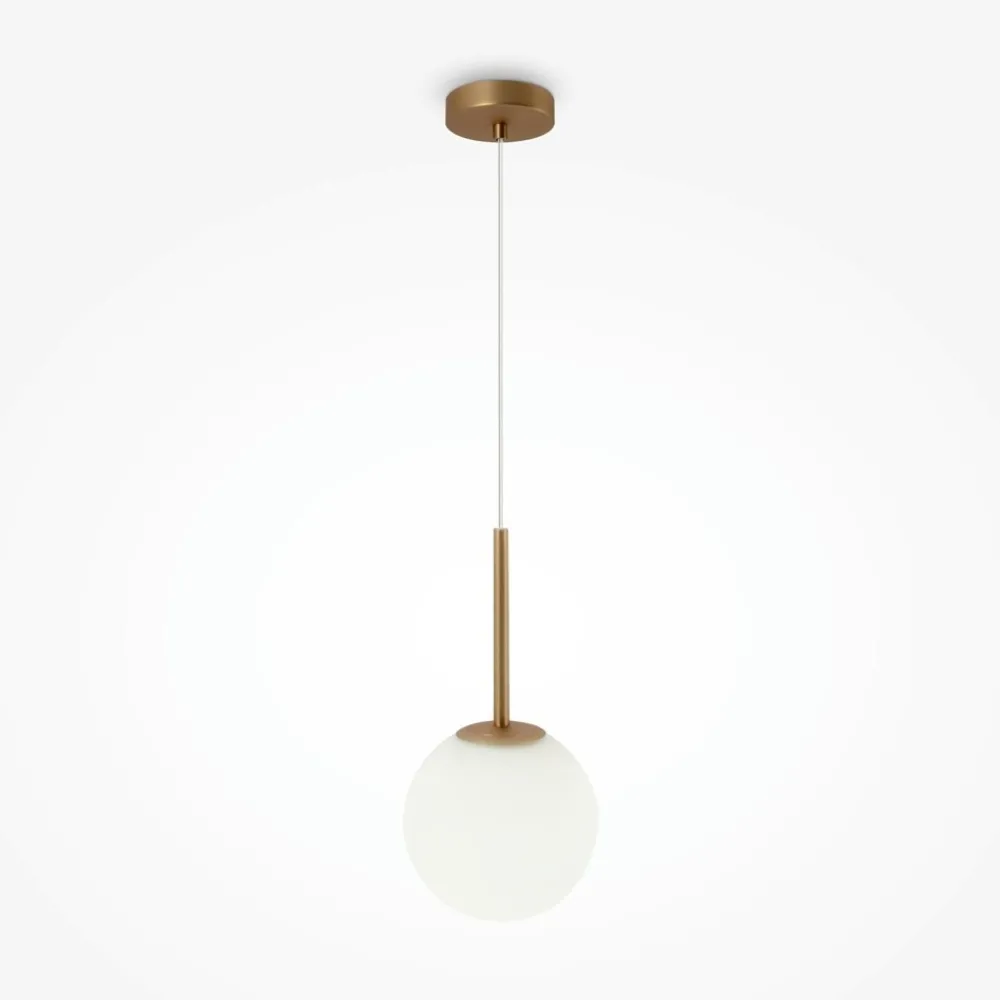 Lampade A Sospensione-Maytoni basic form lampada a sospensione sfera vetro bianco