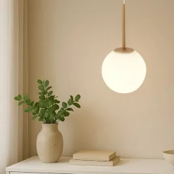 Lampade A Sospensione-Maytoni basic form lampada a sospensione sfera vetro bianco