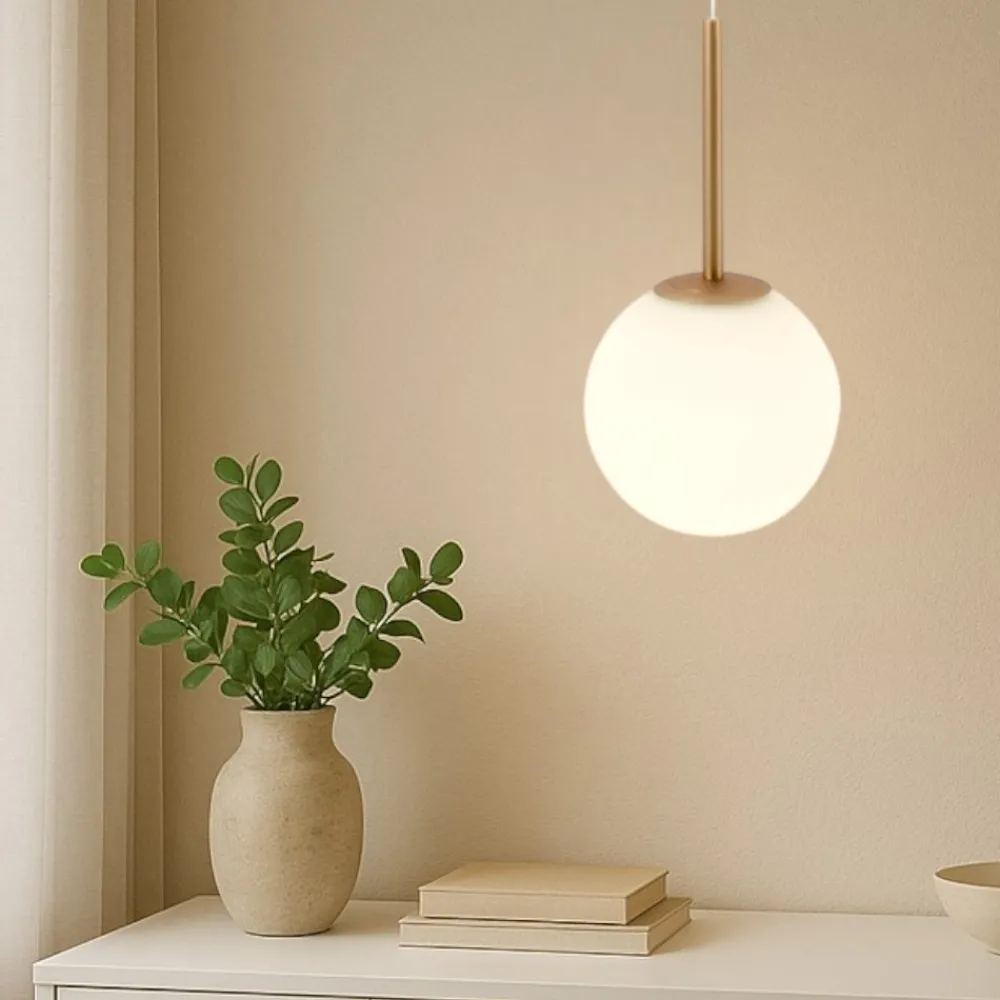 Lampade A Sospensione-Maytoni basic form lampada a sospensione sfera vetro bianco