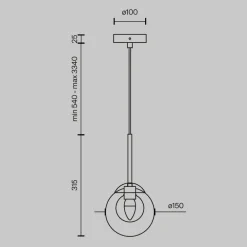 Lampade A Sospensione-Maytoni basic form lampada a sospensione per comodino
