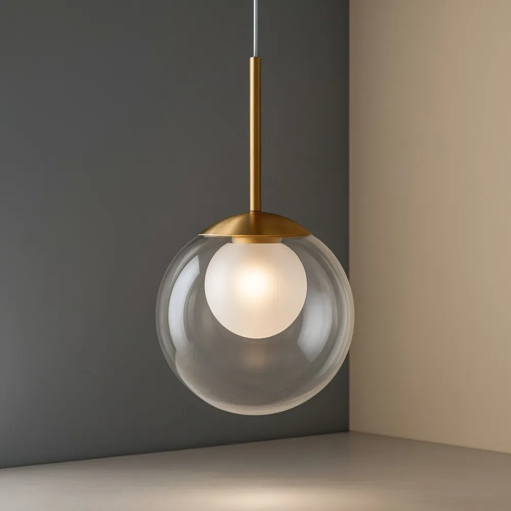 Lampade A Sospensione-Maytoni basic form lampada a sospensione colore oro sfera vetro