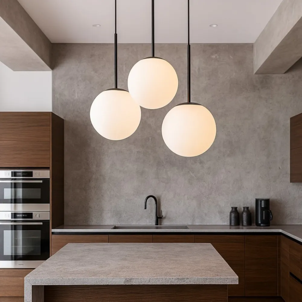 Lampadari Cucina-Maytoni basic form lampadario per cucina moderna 3 luci