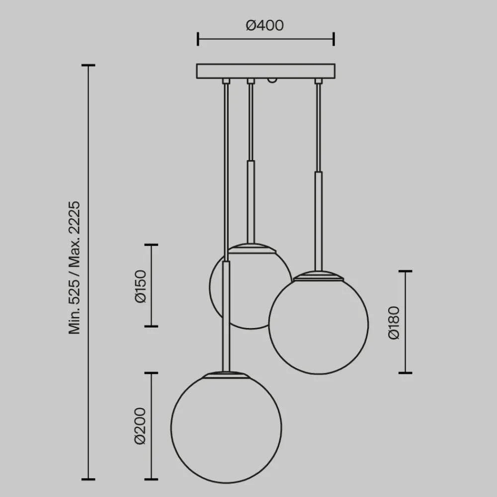 Lampadari Cucina-Maytoni basic form lampadario per cucina moderna 3 luci