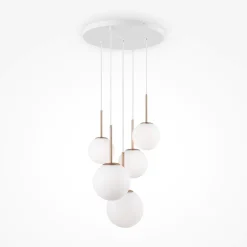 Lampadari Moderni-Maytoni basic form lampadario moderno colore bianco e oro