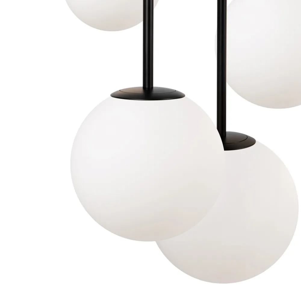 Lampadari Moderni-Maytoni basic form lampadario moderno nero 5 luci