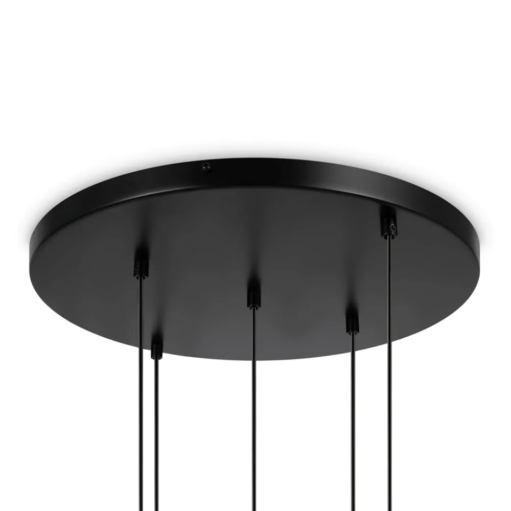 Lampadari Moderni-Maytoni basic form lampadario moderno nero 5 luci
