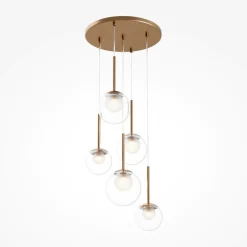 Lampadari Moderni-Maytoni basic form lampadario moderno per salotto sfere in vetro