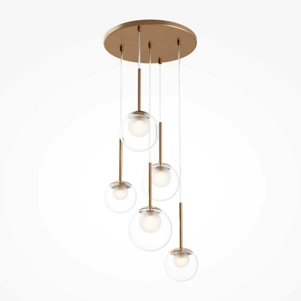 Lampadari Moderni-Maytoni basic form lampadario moderno per salotto sfere in vetro
