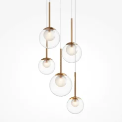 Lampadari Moderni-Maytoni basic form lampadario moderno per salotto sfere in vetro