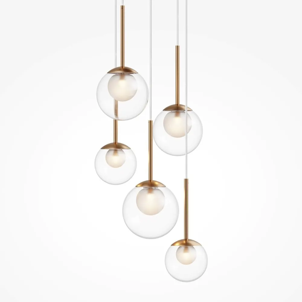 Lampadari Moderni-Maytoni basic form lampadario moderno per salotto sfere in vetro