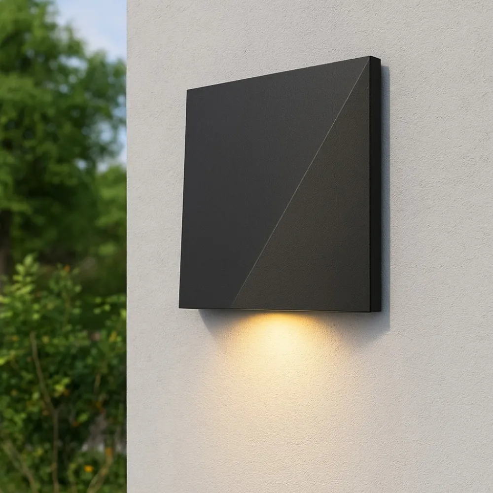 Applique Da Esterno-Maytoni beekman applique da esterno led 3000k ip54 nero moderno