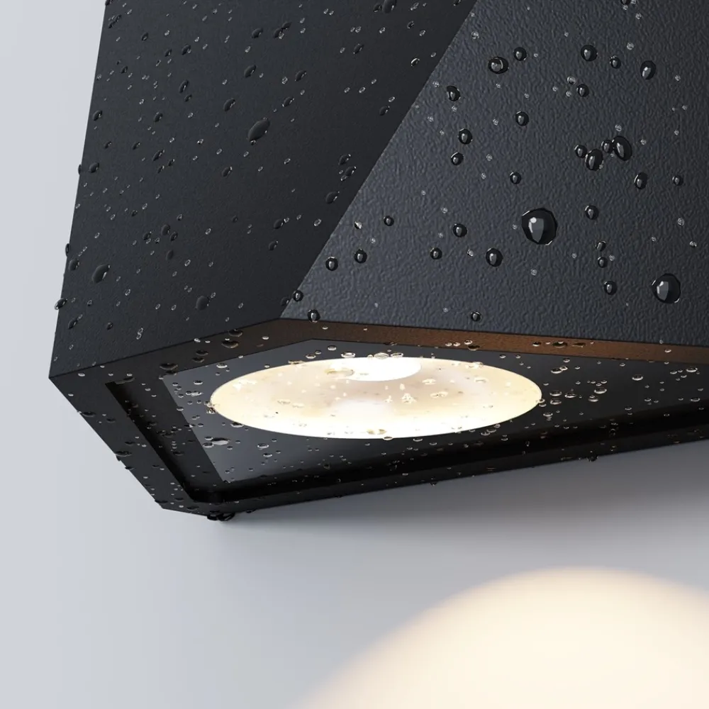 Applique Da Esterno-Maytoni beekman applique da esterno led 3000k ip54 nero moderno