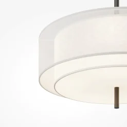 Lampadari Moderni-Maytoni bergamo lampadario moderno paralume in tessuto