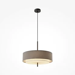 Lampadari Moderni-Maytoni bergamo lampadario moderno circolare in tessuto