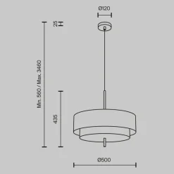 Lampadari Moderni-Maytoni bergamo lampadario moderno circolare in tessuto