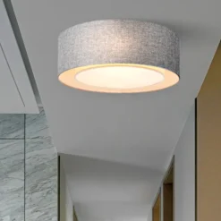 Plafoniere Moderne-Maytoni bergamo plafoniera moderna tonda colore grigio