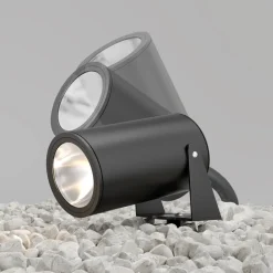 Faretti Da Esterno-Maytoni bern faretto con picchetto per esterno nero ip65 led 3000k