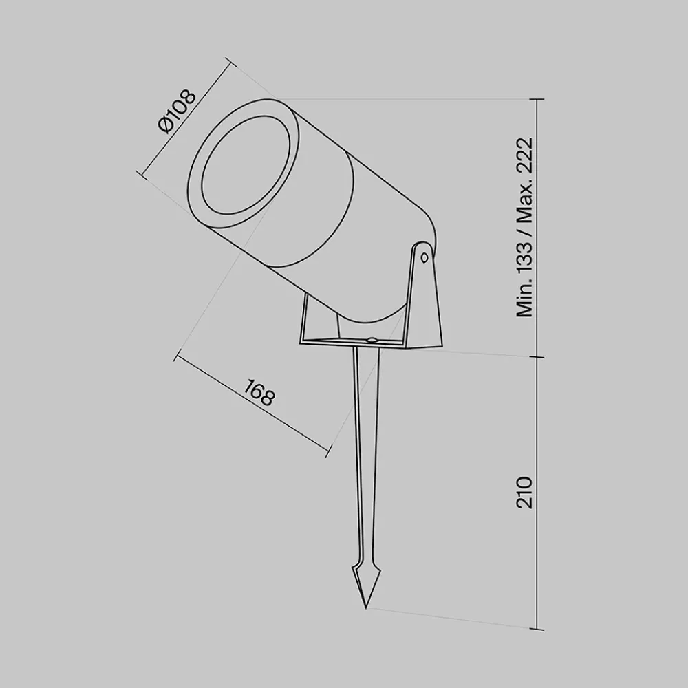 Faretti Da Esterno-Maytoni bern faretto da giardino con picchetto led 3000k ip65