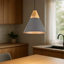 Lampade A Sospensione-Maytoni bicones lampada a sospensione dettagli in legno