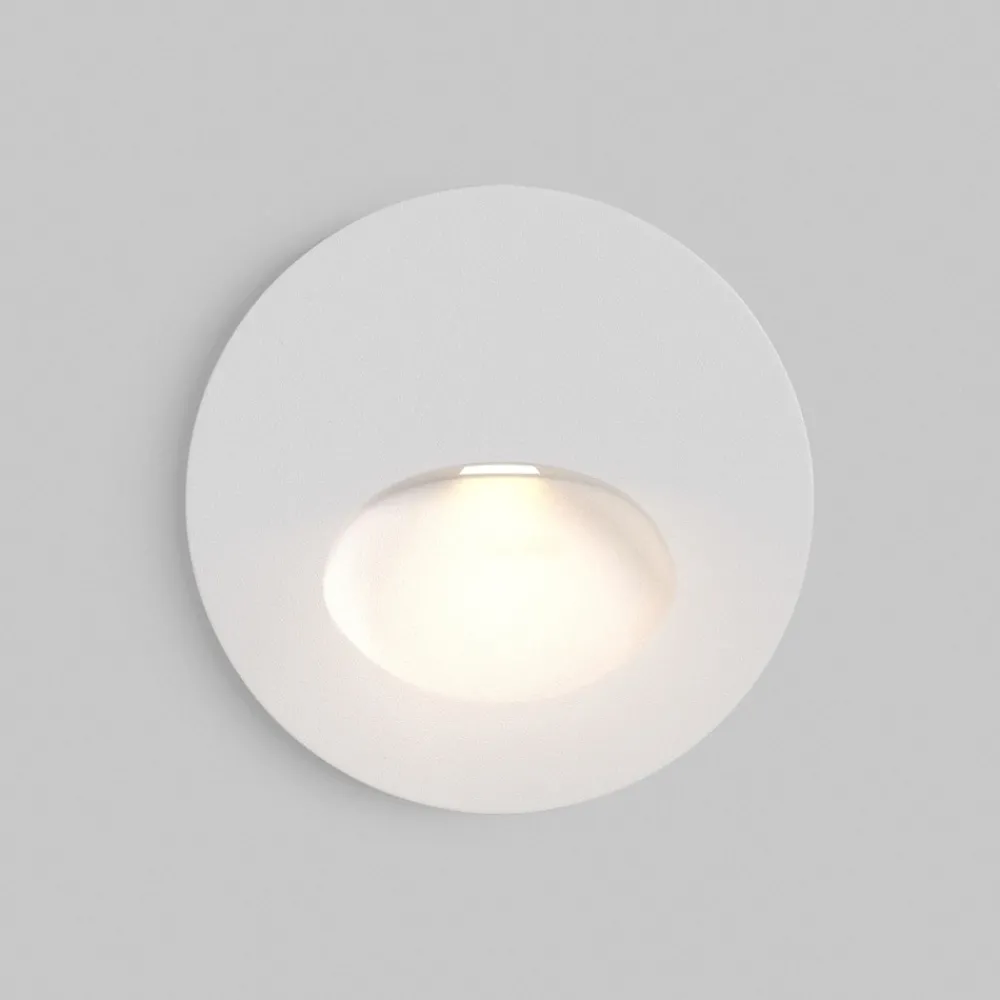 Segnapasso Led-Maytoni bil segnapasso da incasso per esterno rotondo bianco led 3000k ip54