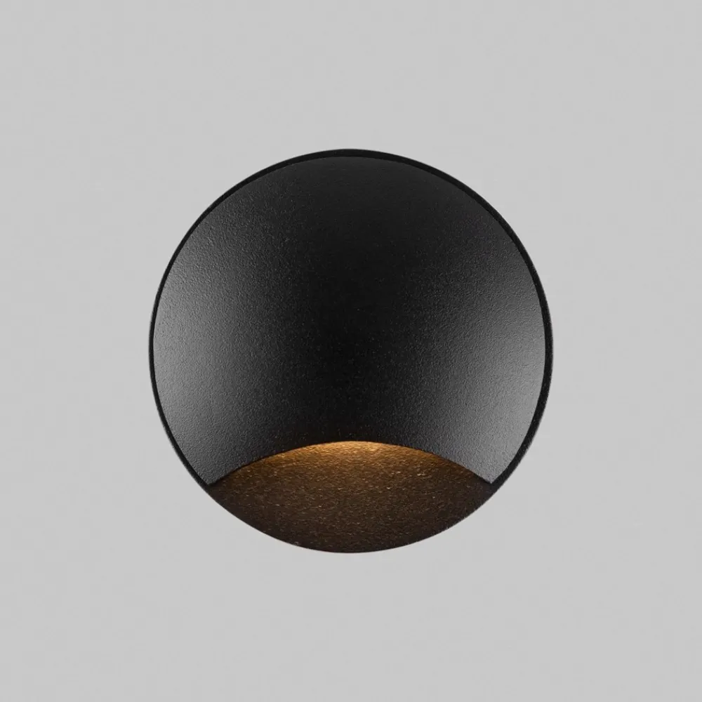 Segnapasso Led-Maytoni biscotti segnapasso da esterno tondo colore nero led 3000k ip65