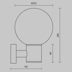 Applique Da Esterno-Maytoni bold applique da esterno ip54 colore grigio