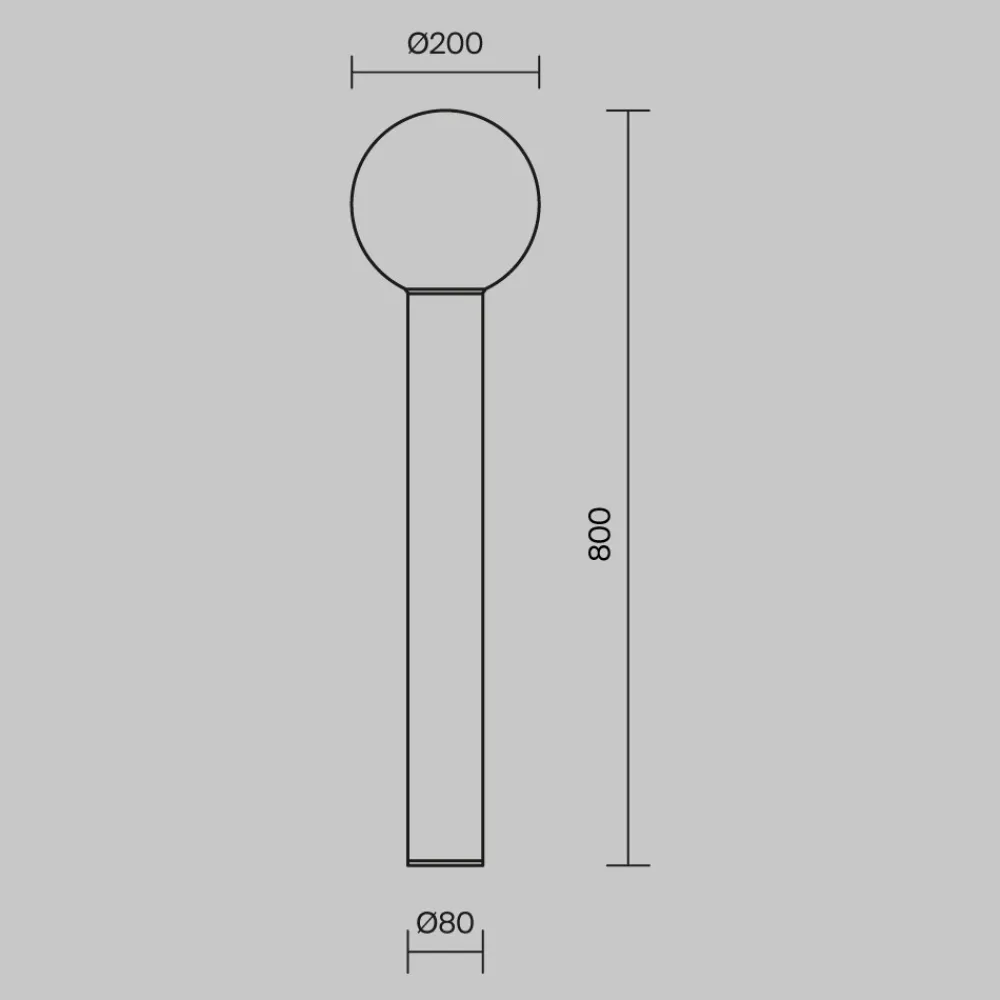 Lampioni Da Giardino-Maytoni bold lampione da giardino ip54 grigio moderno