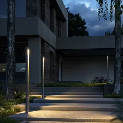 Lampioni Da Giardino-Maytoni bonn lampione da giardino led 3000k ip65 design moderno