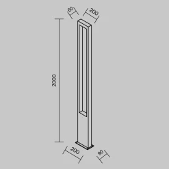 Lampioni Da Giardino-Maytoni bonn lampione da giardino led 3000k ip65 design moderno
