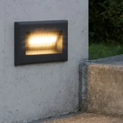 Segnapasso Led-Maytoni bosca segnapasso da esterno nero moderno led 3000k ip65