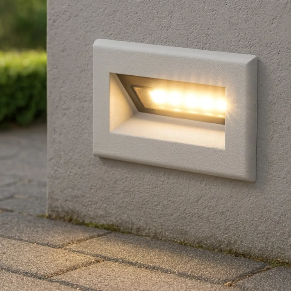 Segnapasso Led-Maytoni bosca segnapasso per esterno bianco da incasso led 3000k ip65