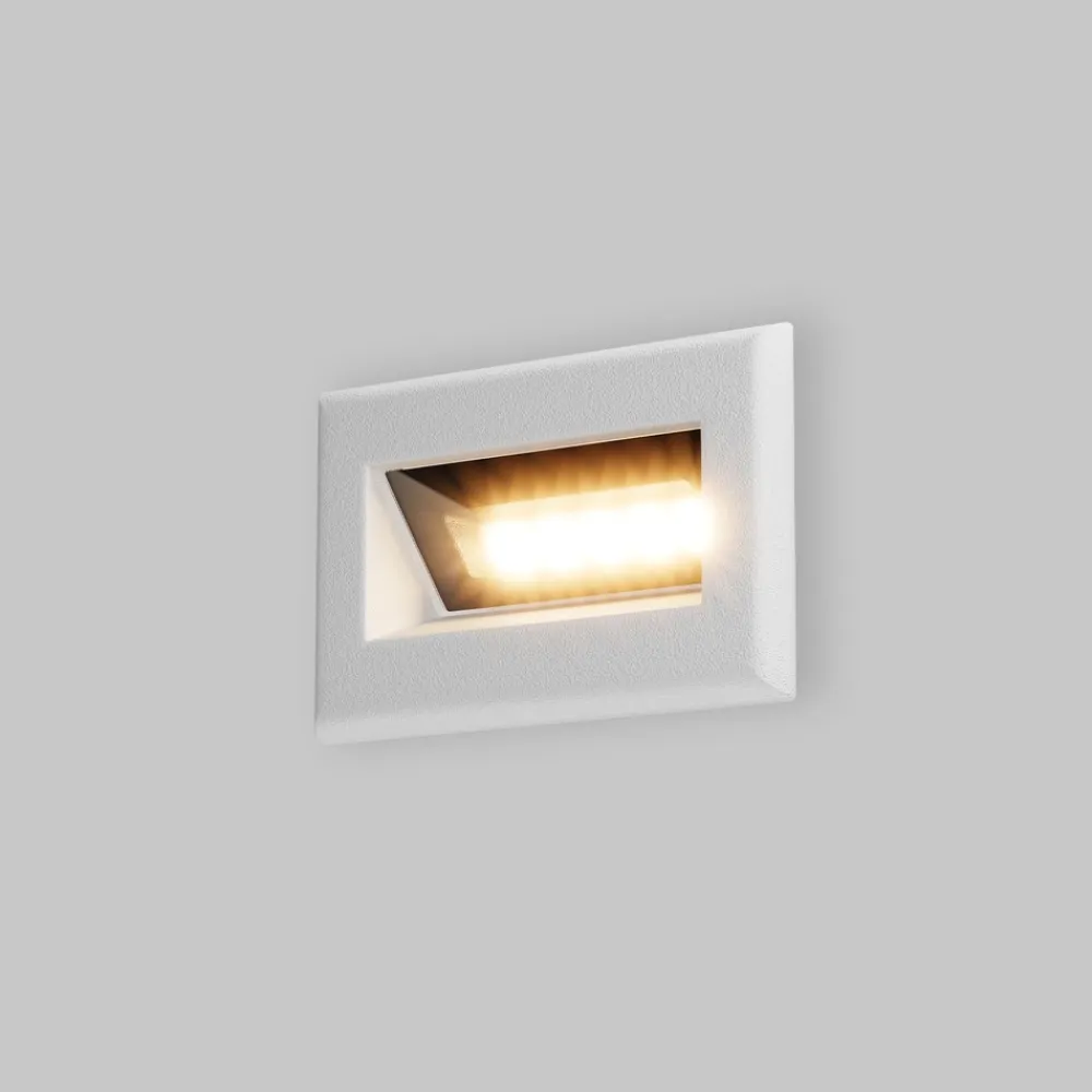 Segnapasso Led-Maytoni bosca segnapasso per esterno bianco da incasso led 3000k ip65