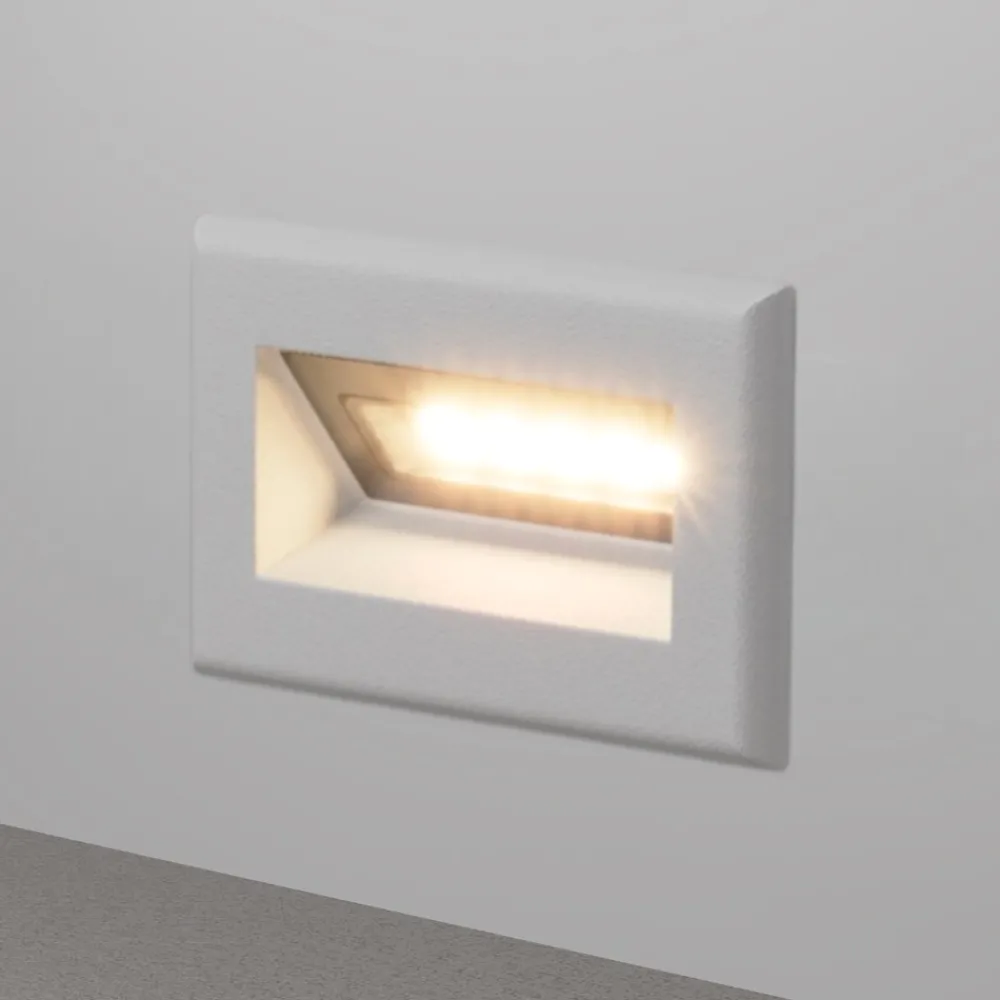 Segnapasso Led-Maytoni bosca segnapasso per esterno bianco da incasso led 3000k ip65