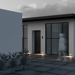 Segnapasso Led-Maytoni bosca segnapasso per esterno da incasso rettangolare led 3000k ip65