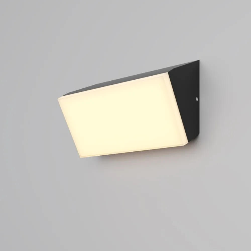 Applique Da Esterno-Maytoni brick applique da esterno led 3000k ip54 nero moderno