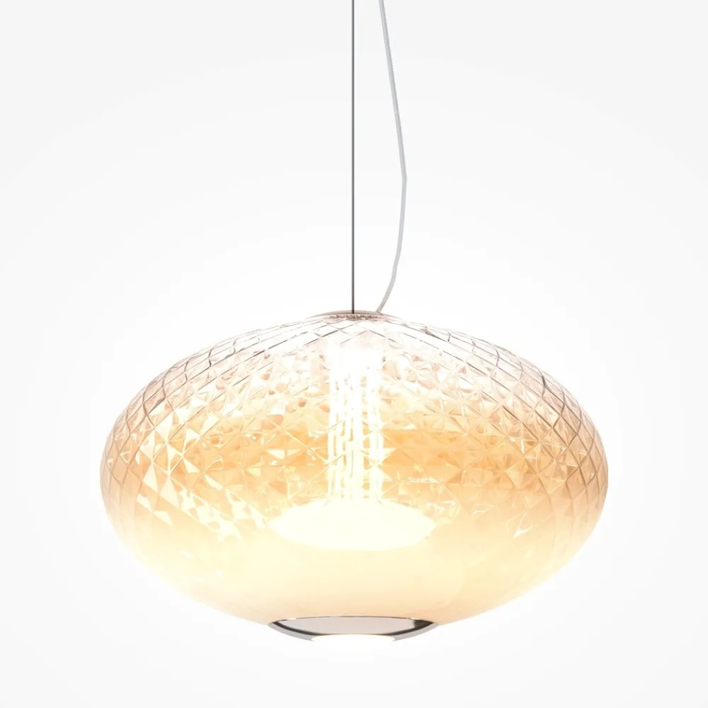 Lampade A Sospensione-Maytoni bruma lampada a sopensione led 12w 2700k ovale dimmerabile mod397pl-l12ch27k