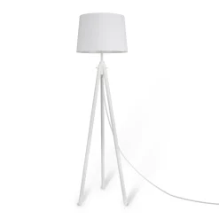 Lampade Da Terra-Maytoni calvin lampada da terra bianca a tre piedi