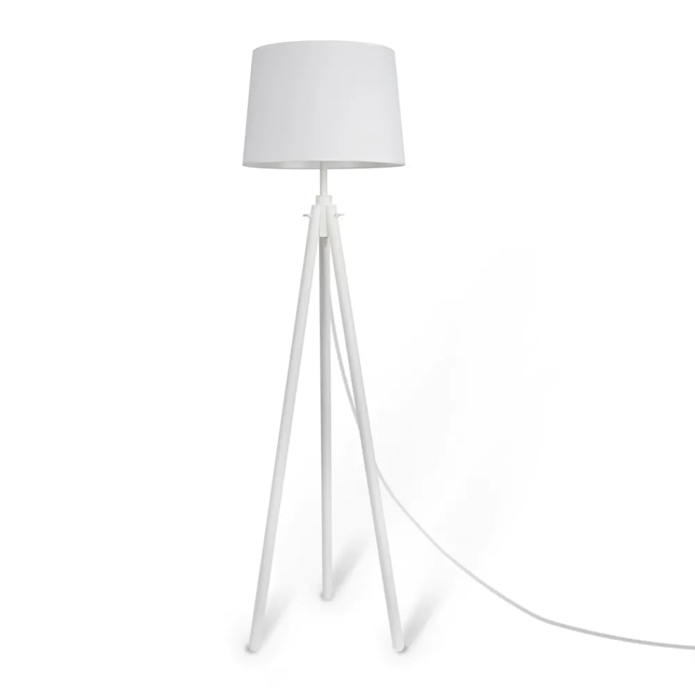 Lampade Da Terra-Maytoni calvin lampada da terra bianca a tre piedi