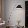 Lampade Da Terra-Maytoni campanula lampada da terra minimal paralume conico in tessuto