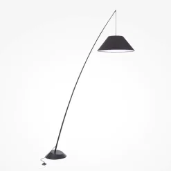 Lampade Da Terra-Maytoni campanula lampada da terra minimal paralume conico in tessuto