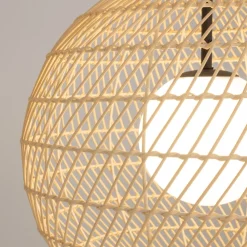 Lampadari Cucina-Maytoni cane lampadario da cucina con paralume intrecciato