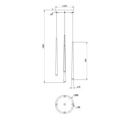 Lampadari Cucina-Maytoni cascade lampadario da cucina 5 luci moderno led 2600k a 3500k