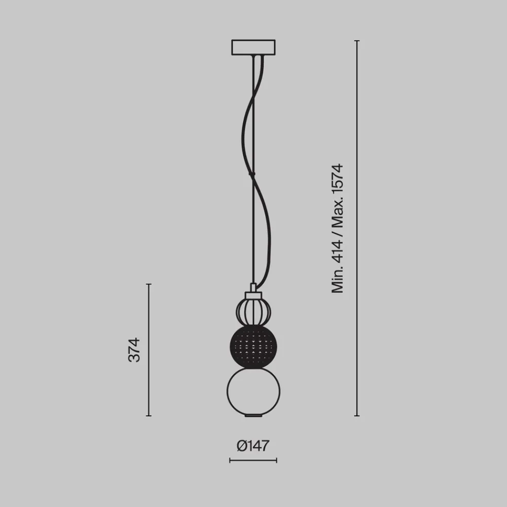Lampade A Sospensione-Maytoni collar lampada a sospensione led 16w 3000k vetro decorato