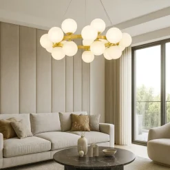 Lampadari Moderni-Maytoni dallas lampadario moderno colore oro in vetro