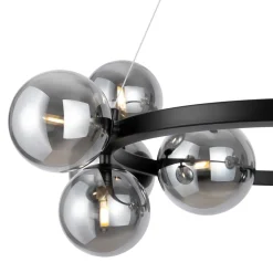 Lampadari Moderni-Maytoni dallas lampadario moderno sfere vetro fume'