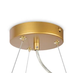Lampadari Moderni-Maytoni dallas lampadario per soggiorno moderno dorato sfere vetro ambra