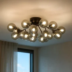 Plafoniere Moderne-Maytoni dallas plafoniera moderna 20 sfere vetro fume'