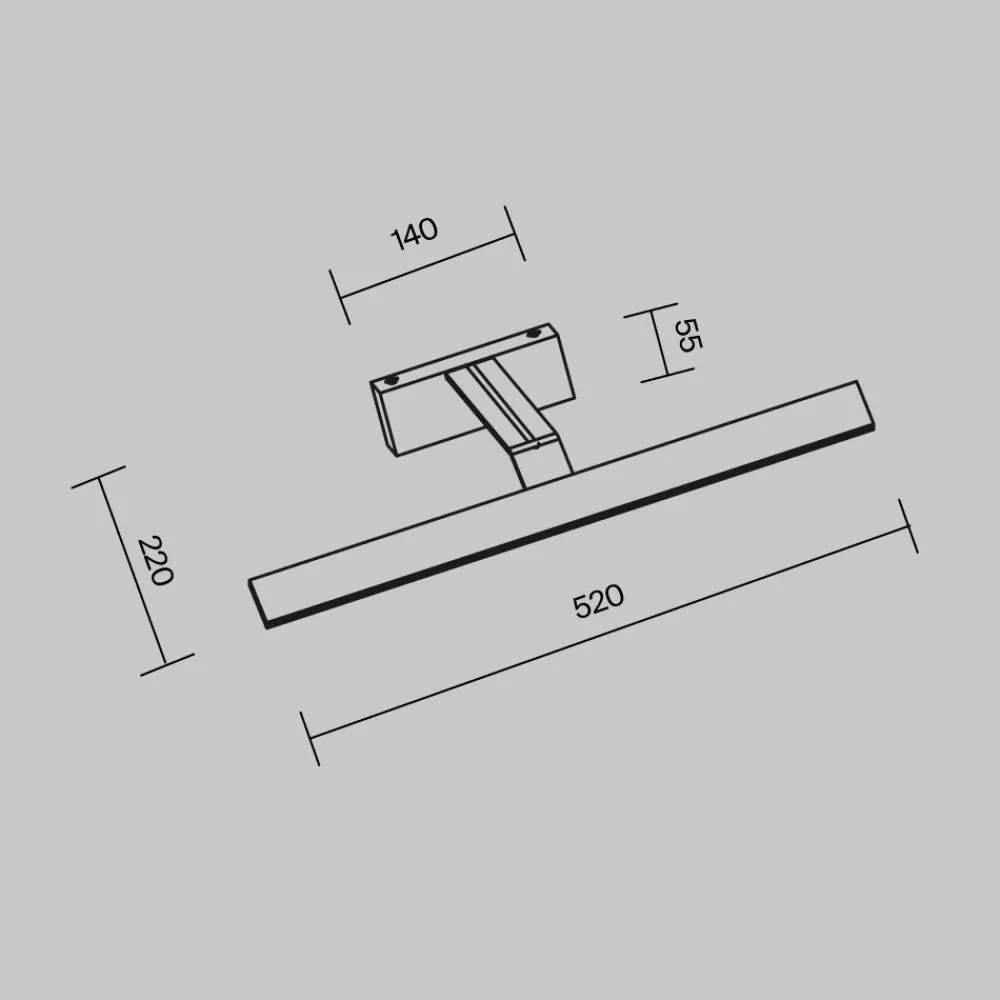 Applique Da Bagno-Maytoni decart applique bianco da bagno led 4000k per specchio