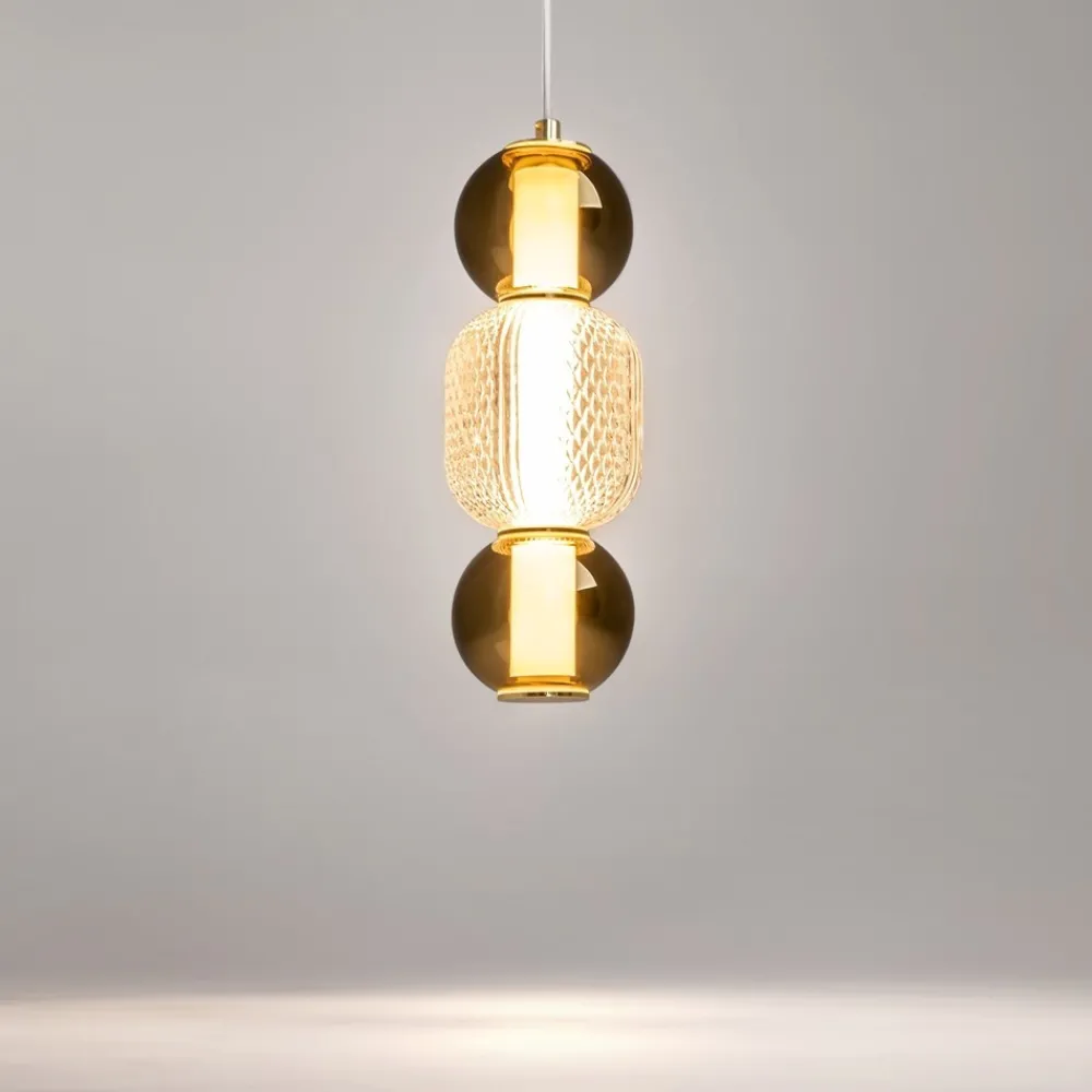 Lampade A Sospensione-Maytoni drop lampada a sospensione led 16w 3000k con sfere in vetro