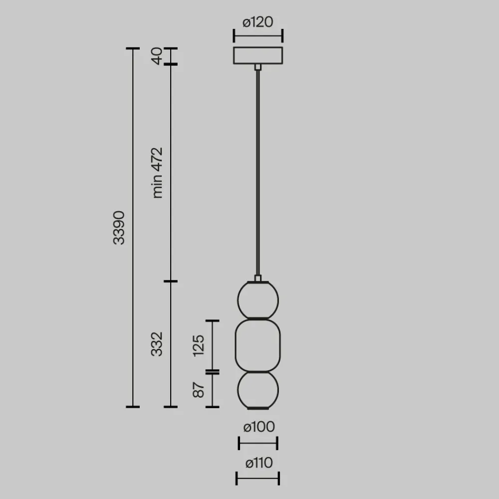 Lampade A Sospensione-Maytoni drop lampada a sospensione led 16w 3000k per camera da letto